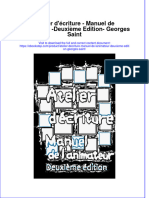 Full Download Atelier Decriture Manuel de Lanimateur Deuxieme Edition Georges Saint Online Full Chapter PDF