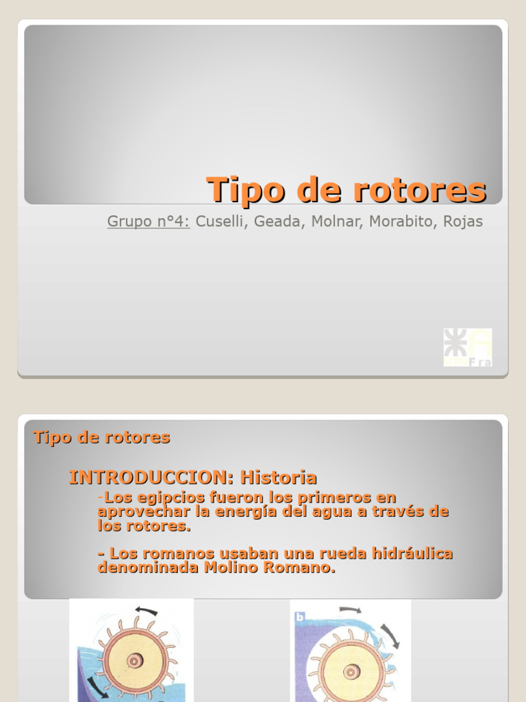 Tipos de Rotores y Turbinas Hidráulicas | PDF | Turbina | Ingeniería ...