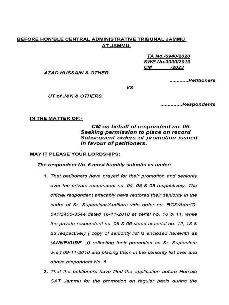 Complaince Report Azad Hussain | PDF | Affidavit | Legal Procedure