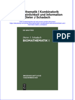 PDF of Biomathematik I Kombinatorik Wahrscheinlichkeit Und Information Dieter J Schadach Full Chapter Ebook
