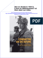 Download pdf of Combattre En Dictature 1944 La Wehrmacht Face Au Debarquement 1St Edition Jean Luc Leleu full chapter ebook 