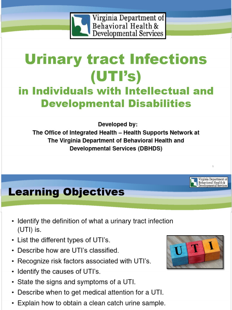 UTIs in Individuals with I/DD: Overview | PDF | Urinary Tract Infection ...