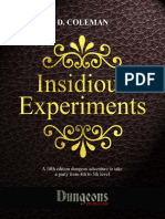 D&D 5e - Adventure - L4-5 - Dungeons On Demand - Insidious Experiments