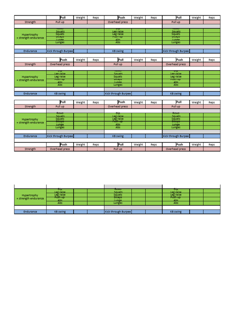 Push Pull Push | PDF | Physical Fitness | Sports Science