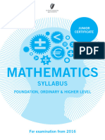 JCSEC18 Maths Examination in 2016