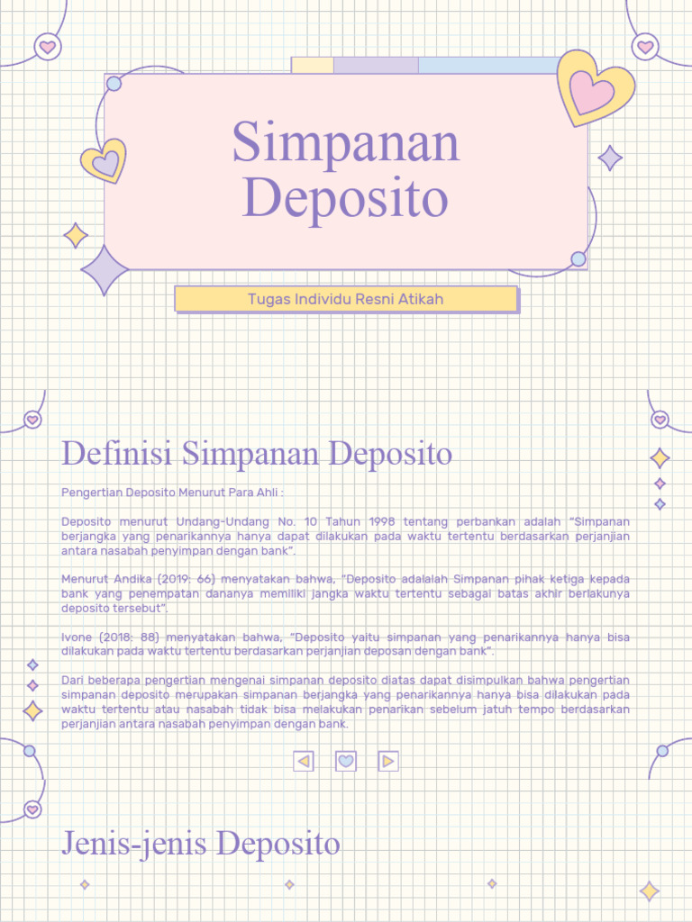 Pengertian dan Jenis Simpanan Deposito | PDF