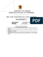 Taxation July 2021 Cohort Assignment