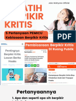 Melatih Berpikir Kritis 