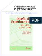 full download Diseno De Experimentos Metodos Y Aplicaciones 1St Edition Oscar O Melo Luis A Lopez Sandra E Melo online full chapter pdf 