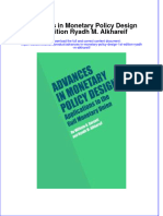 Full Ebook of Advances in Monetary Policy Design 1St Edition Ryadh M Alkhareif Online PDF All Chapter