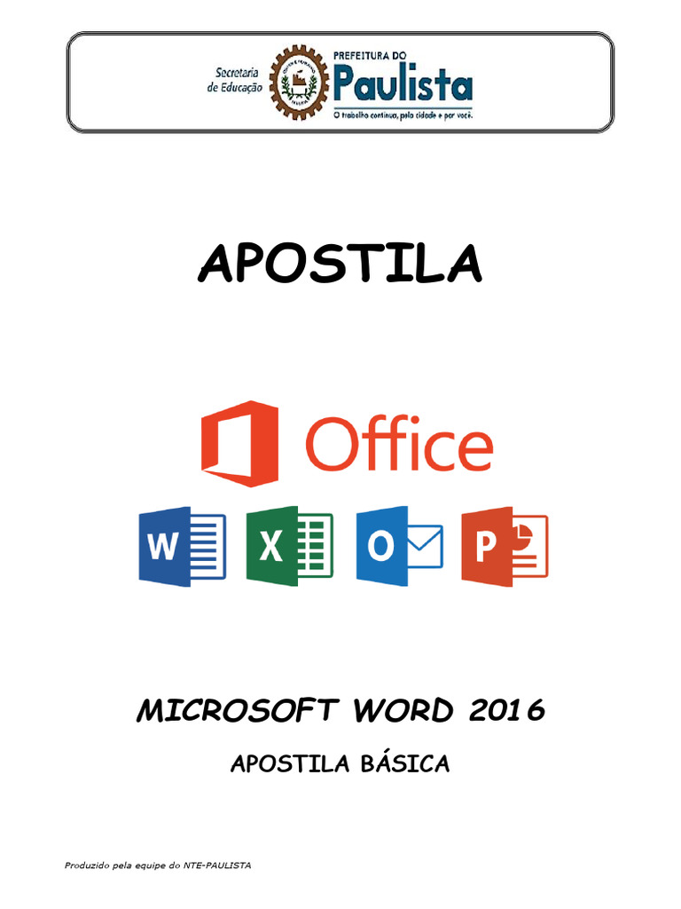 Apostila Básica de Word 2016 | PDF | Teclado de computador | Janela ...