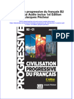 PDF of Civilisation Progressive Du Francais B2 C1 Avance Audio Inclus 1St Edition Jacques Pecheur Full Chapter Ebook