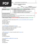 Prueba de Los Estados de La Materia