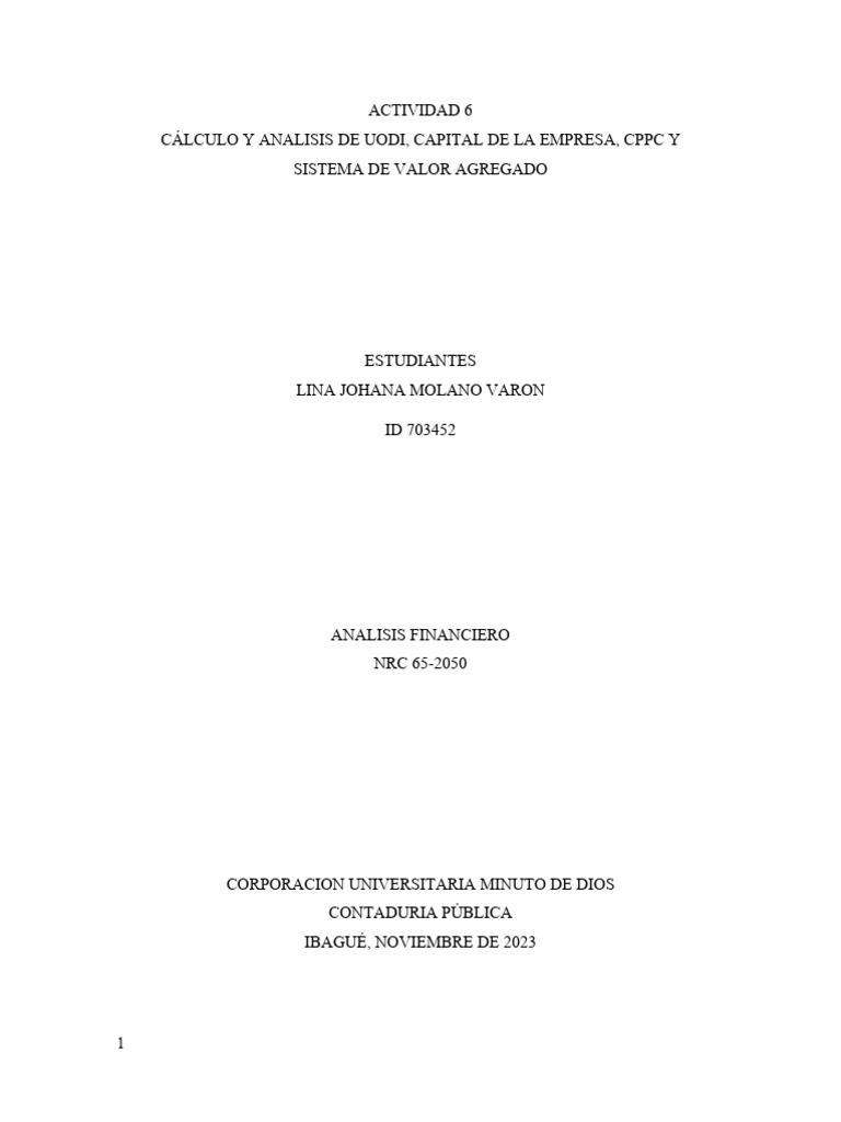 Análisis Financiero de Carvajal S.A. | PDF | Business | Capital de trabajo