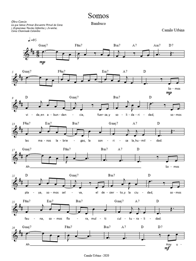 Somos - Partitura | PDF