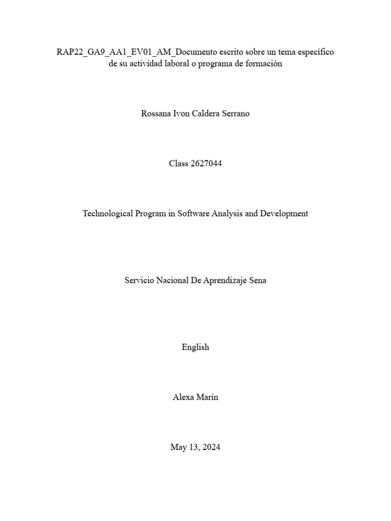 Enhancing SENA Software Training with Tech | PDF | Career & Growth ...