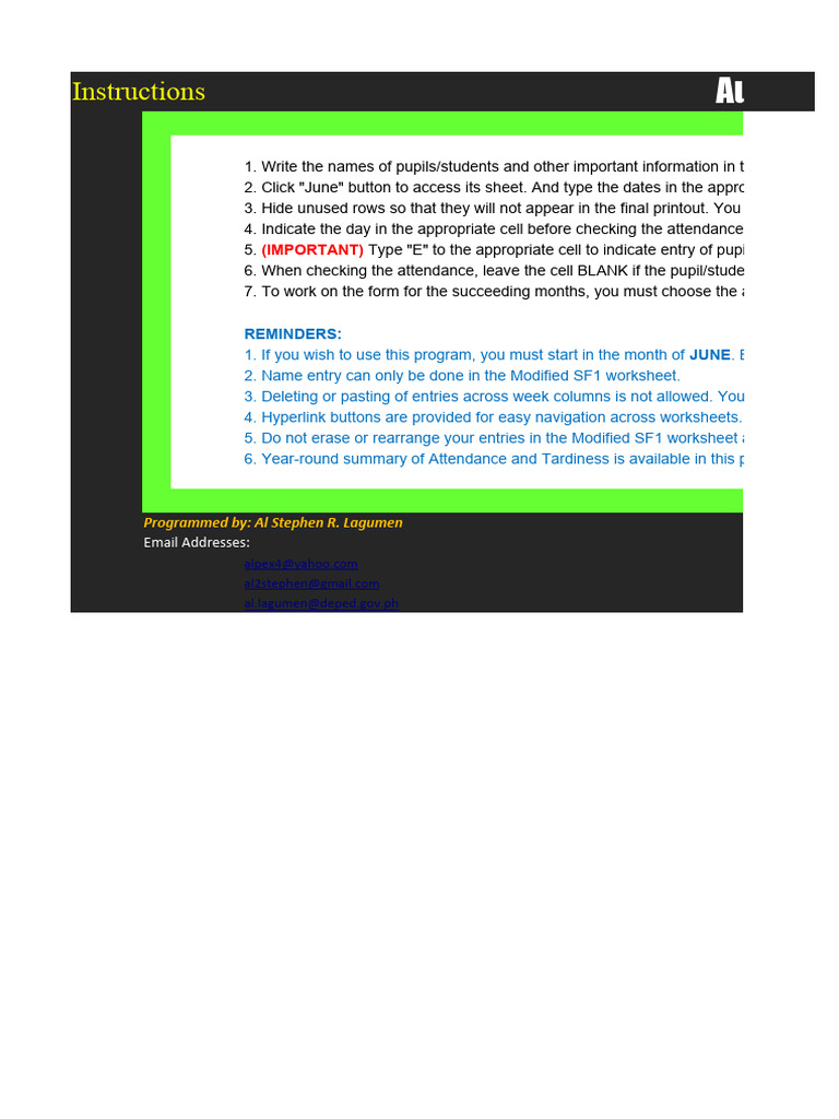 Attendance Tracking for SF2 Form | PDF