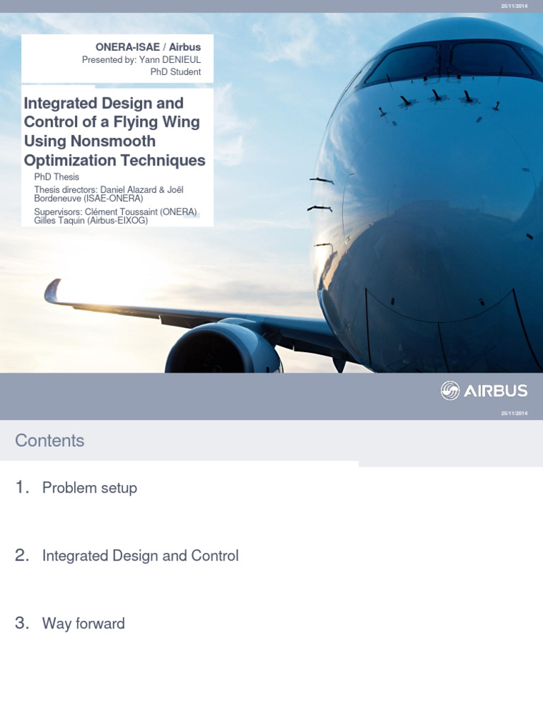 Flying Wing Design & Control Optimization | PDF | Aircraft ...
