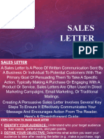 Sales Letter