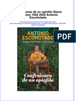 full download Confesiones De Un Opiofilo Diario Postumo 1992 2020 Antonio Escohotado online full chapter pdf 