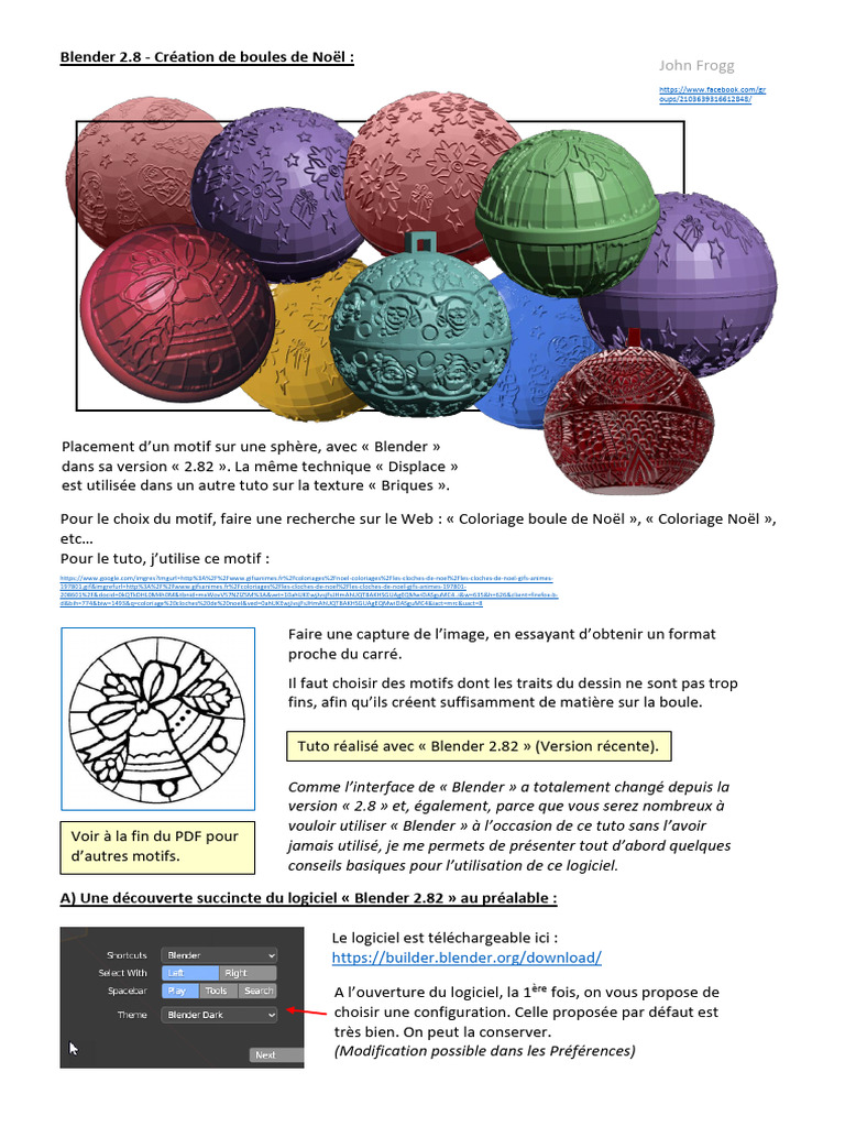 Création de boules de Noël 3D avec Blender | PDF | Blender | Fichier ...