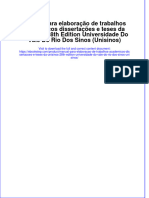 Manual para Elaboração de Trabalhos Acadêmicos Dissertações e Teses Da Unisinos 28th Edition Universidade Do Vale Do Rio Dos Sinos (Unisinos)