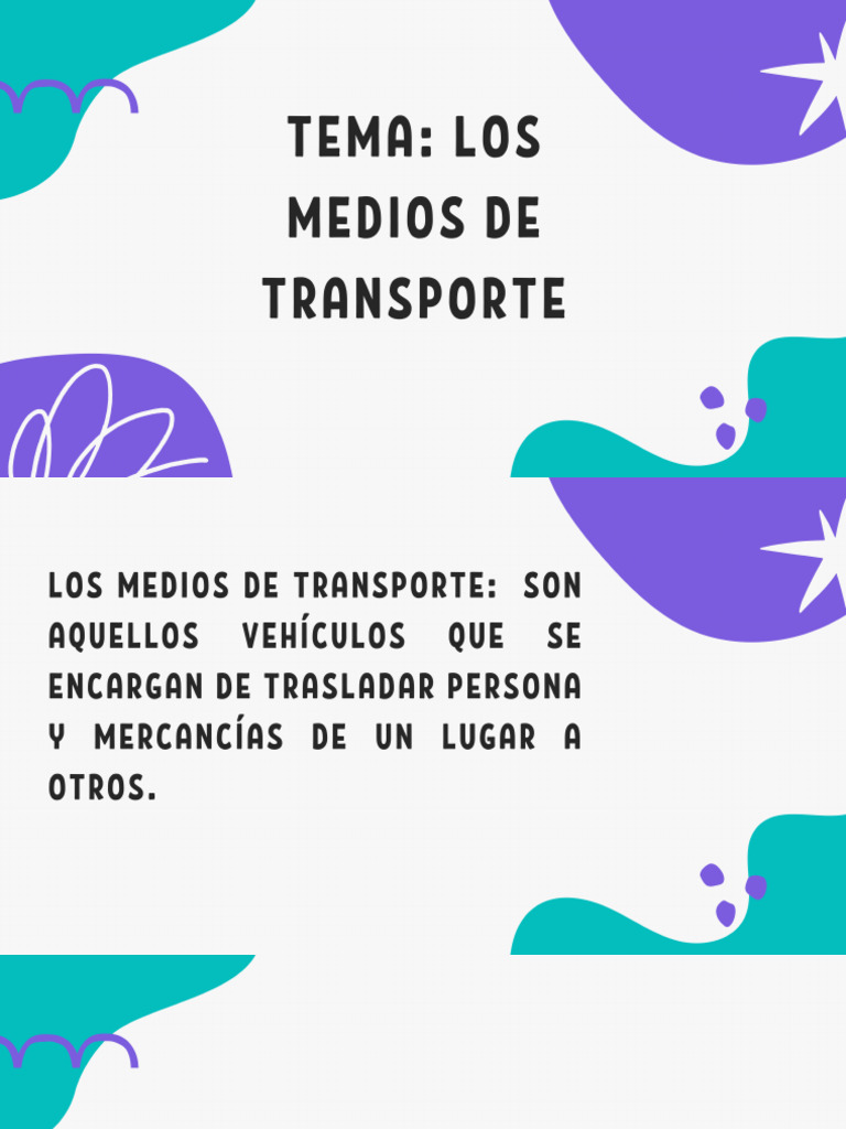 Medios de Transporte | PDF