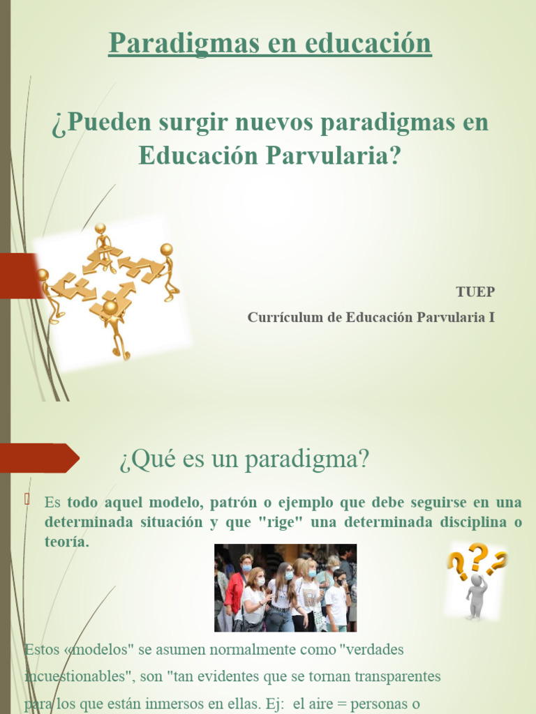Nuevos Paradigmas en Educación Parvularia | PDF | Educación de la ...