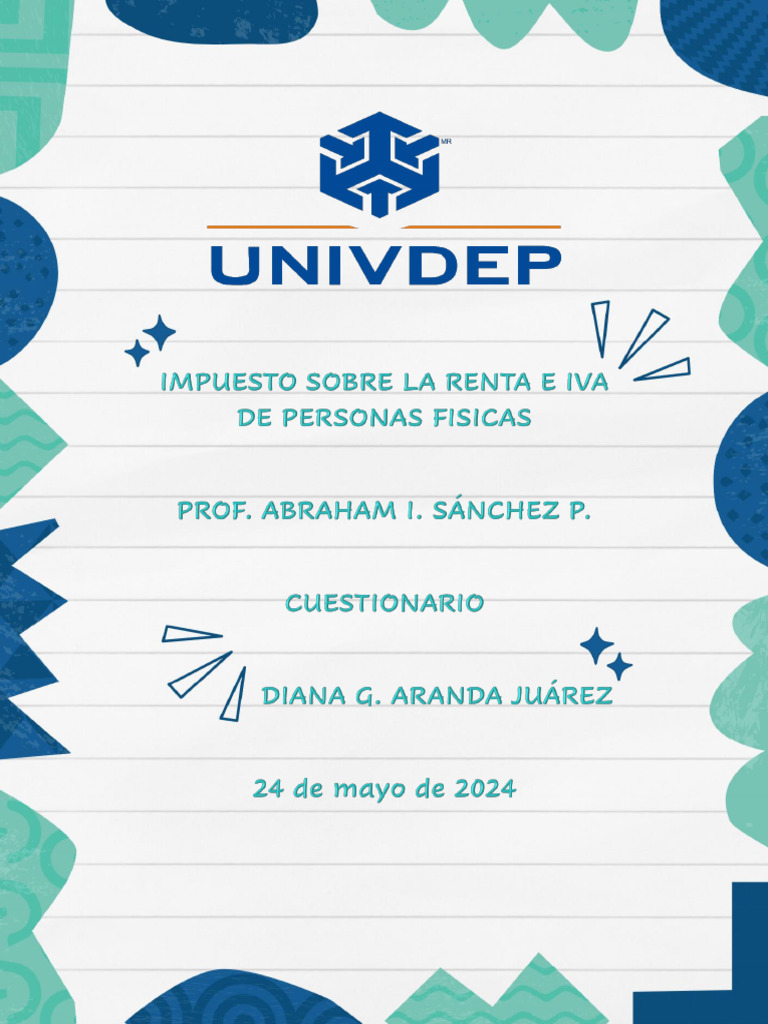 Fechas y Deducciones ISR PF 2024 | PDF | Impuesto sobre la renta ...