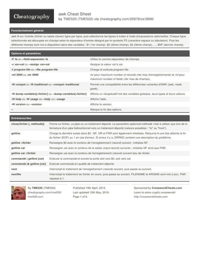 Guide pratique sur awk | PDF | Ingénierie informatique | Informatique