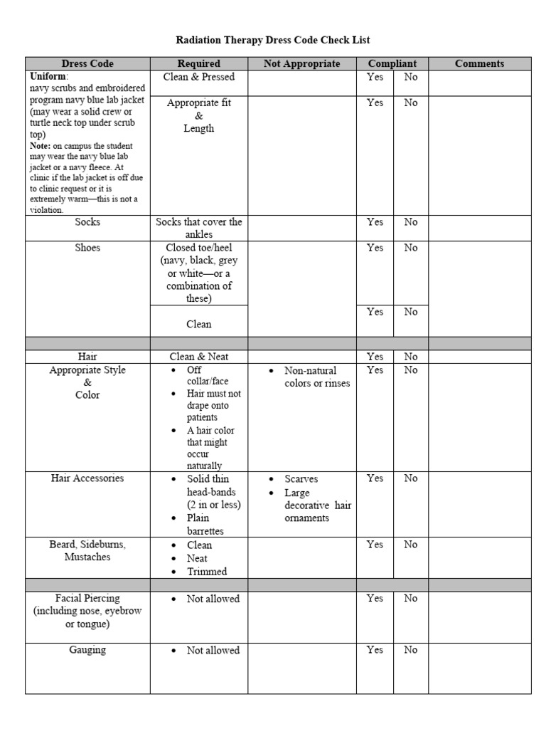 Dress code check list 2015 download free pdf perfume sock