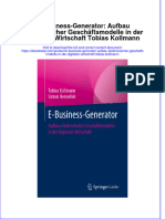 PDF of E Business Generator Aufbau Elektronischer Geschaftsmodelle in Der Digitalen Wirtschaft Tobias Kollmann Full Chapter Ebook