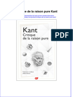 Full Download Critique de La Raison Pure Kant Online Full Chapter PDF