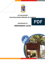 04 Anteproyecto Ordenanza Local PRC Quirihue PDF