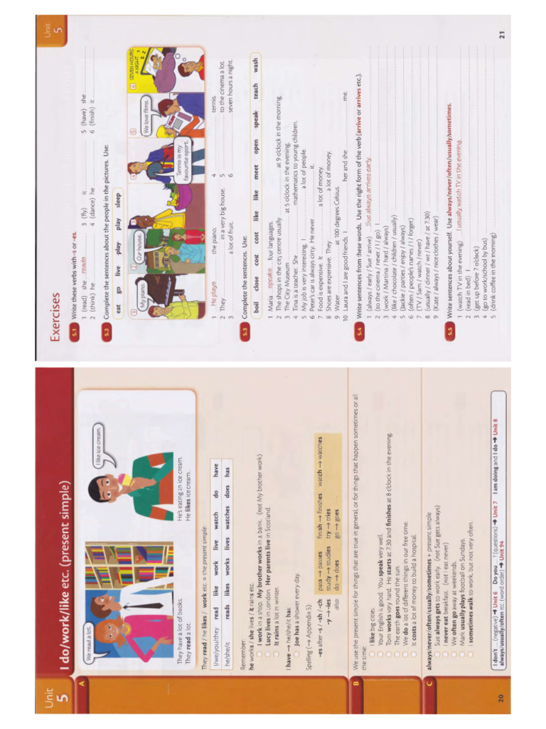 Presente Simple 7b | PDF