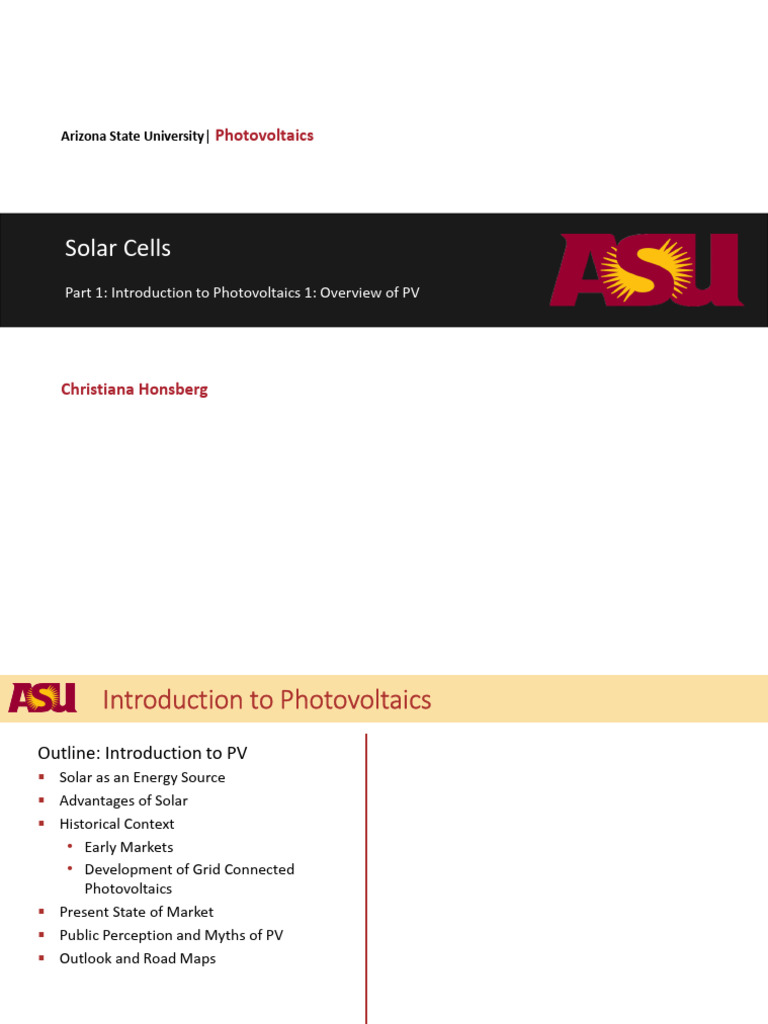 01 - Introduction and State of PV | PDF | Photovoltaics | Solar Power