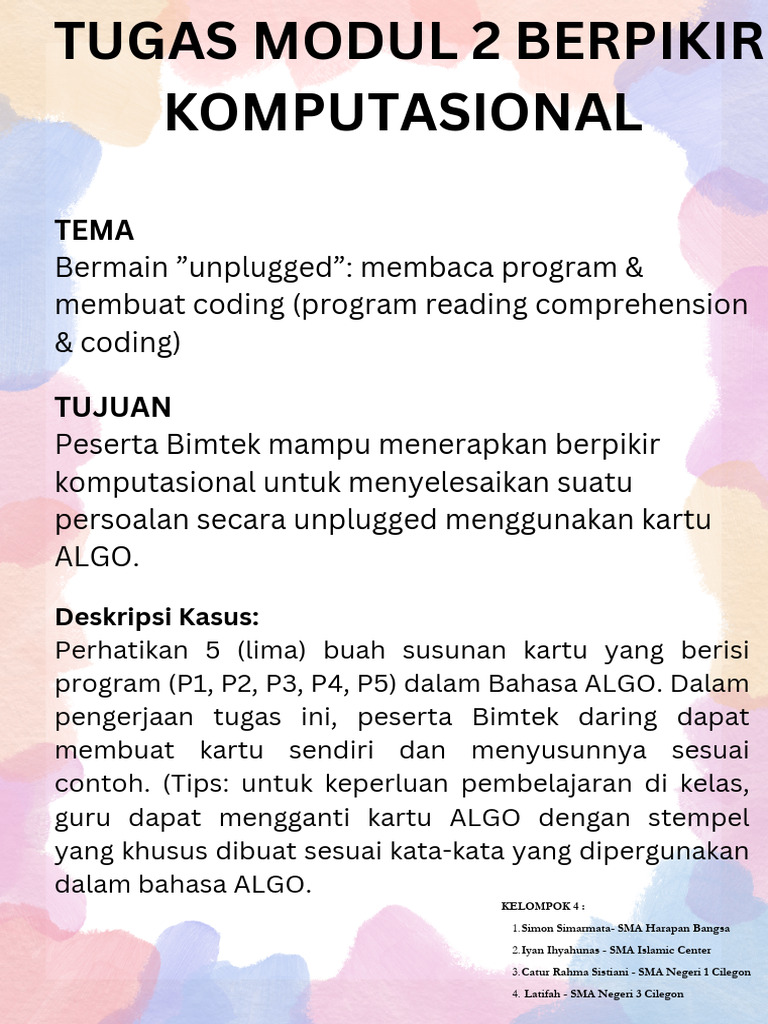 Aktivitas Unplugged dalam Pembelajaran Coding | PDF | Komputer
