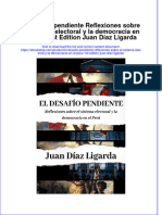 Download pdf of El Desafio Pendiente Reflexiones Sobre El Sistema Electoral Y La Democracia En El Peru 1St Edition Juan Diaz Ligarda full chapter ebook 