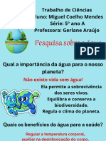 A Importância Da Água para o Planeta.