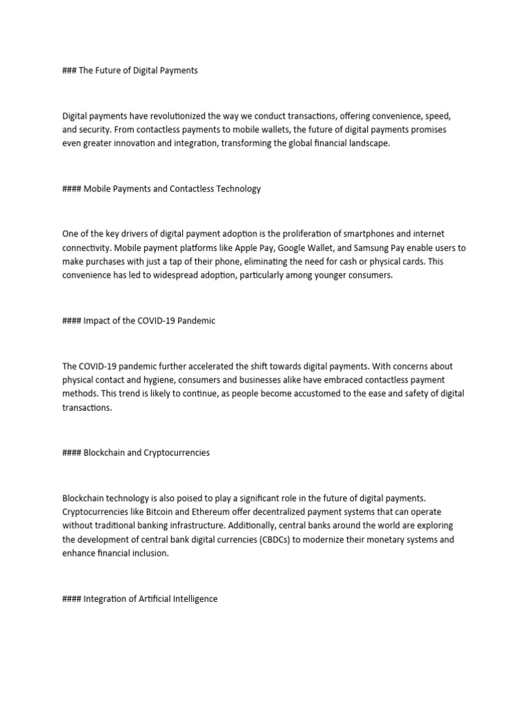 The Future of Digital Payments | PDF | Computer Security | Security