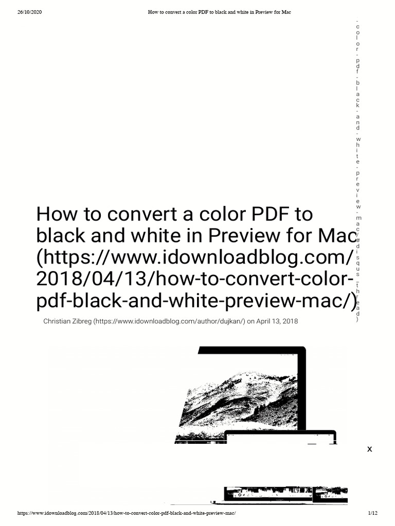How To Make A Pdf To Black And White