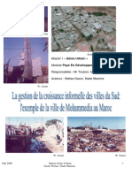 La Gestion de La Croissance Informelle Des Villes Du Sud - L'exemple de La Ville de Mohammedia Au Maroc