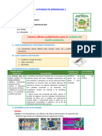 D1 A1 SESION COM. Leemos afiches publicitarios para el cuidado del medio ambiente