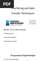 Interfacing and Data Tranfer Techniques