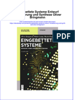 Download pdf of Eingebettete Systeme Entwurf Modellierung Und Synthese Oliver Bringmann full chapter ebook 