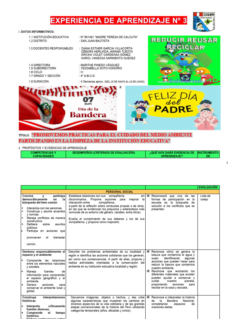 Cuidado del Medio Ambiente en Escuela | PDF | Residuos | Números