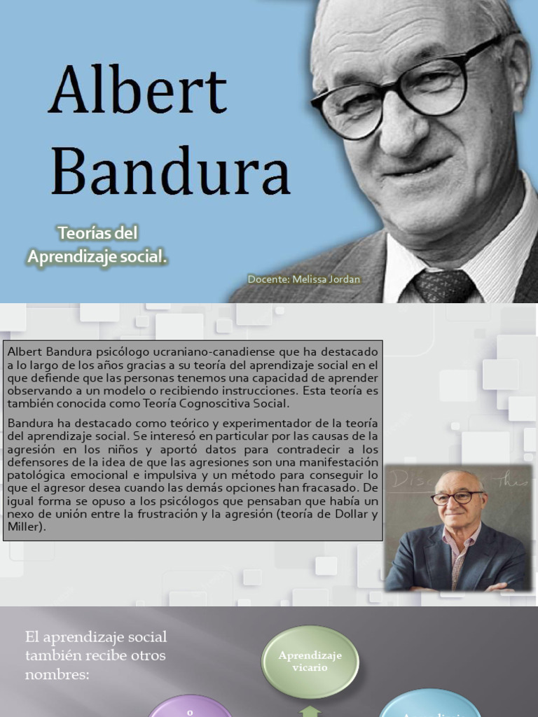 Aprendizaje Social Albert Bandura Material De Estudio Pdf