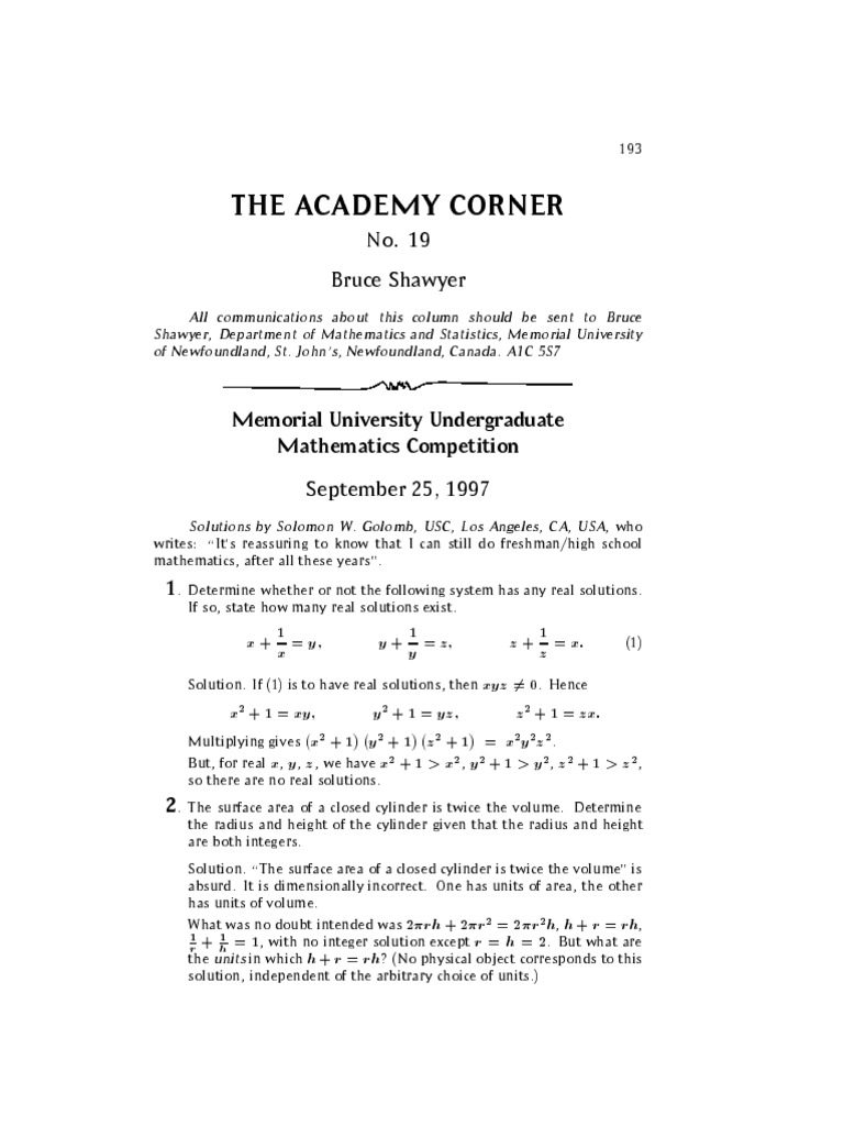Mathematical Olympiad Problems and Solutions | PDF | Triangle | Mathematics