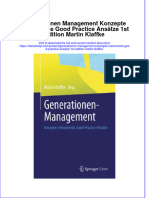 PDF of Generationen Management Konzepte Instrumente Good Practice Ansatze 1St Edition Martin Klaffke Full Chapter Ebook