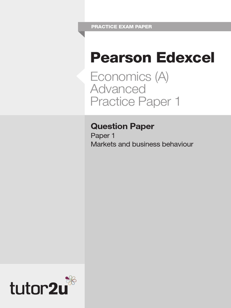 Edexcel Econ Practice Paper 1 | PDF | Low Cost Carrier | Airlines
